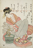 Hanaogi of the Ogiya, by Utamaro, c.1804