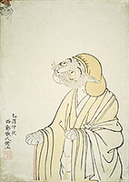 Cat Dressed as Monk, by Kyosen, 1765