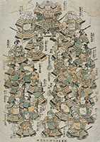 Takeda Shingen (1521-1573), Daimyo of Kai Province, and his retainers