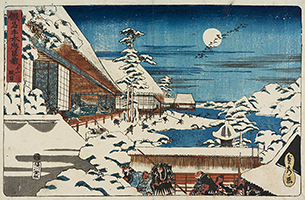 The night attack on Kira’s mansion, Chushingura, Act 11, by Sadahide, c.1840s