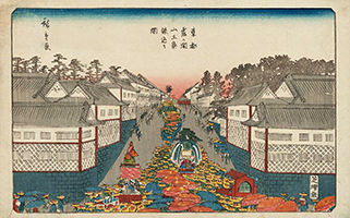 The Sanno Festival Parade at Kasumigaseki, by Hiroshige, c.1840-42