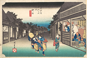 Goyu: Scene at an Inn (station 36), by Hiroshige, c.1833