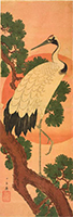 Crane, Pine and Rising Sun, by Hiroshige, c.1852-53