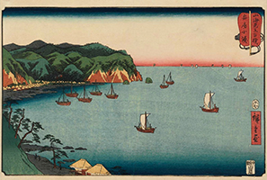 Kominato in Awa Province from the series Wrestling Matches between Mountains and Seas